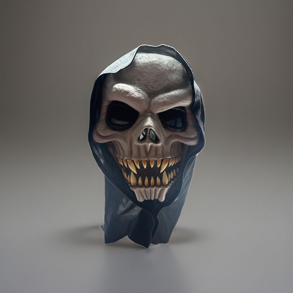 Grim Reaper Skull Skeleton Mask Hood Child / Adult Halloween